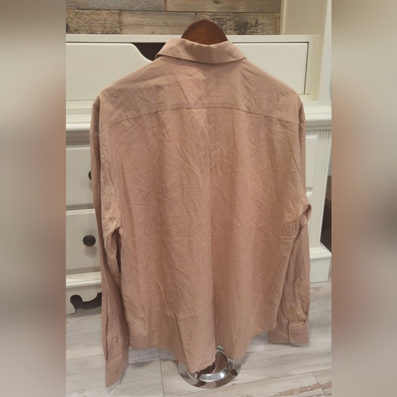 SKIMS Cover Up Long Sleeve Ochre Button Up Shirt - Picture 5 of 5